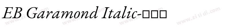 EB Garamond Italic字体转换